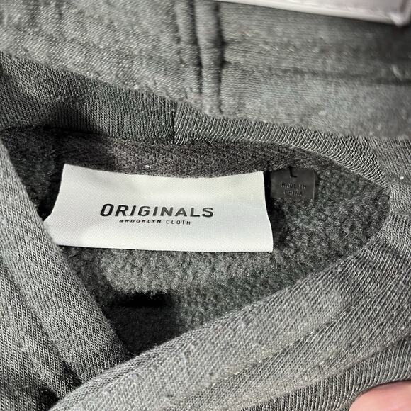 ORIGINALS BROOKLYN CLOTH HOODIE MENS LARGR PULLOVER SWEATSHIRT LONG SLEEVE HOOD - Picture 4 of 10